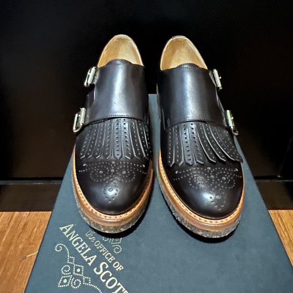 NIB The Office of Angela Scott Ms. Francoise Monkstrap in Chocolate Brown - Picture 5 of 14